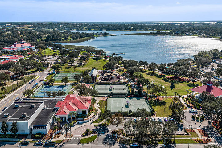 Aerial View of Lake Eva