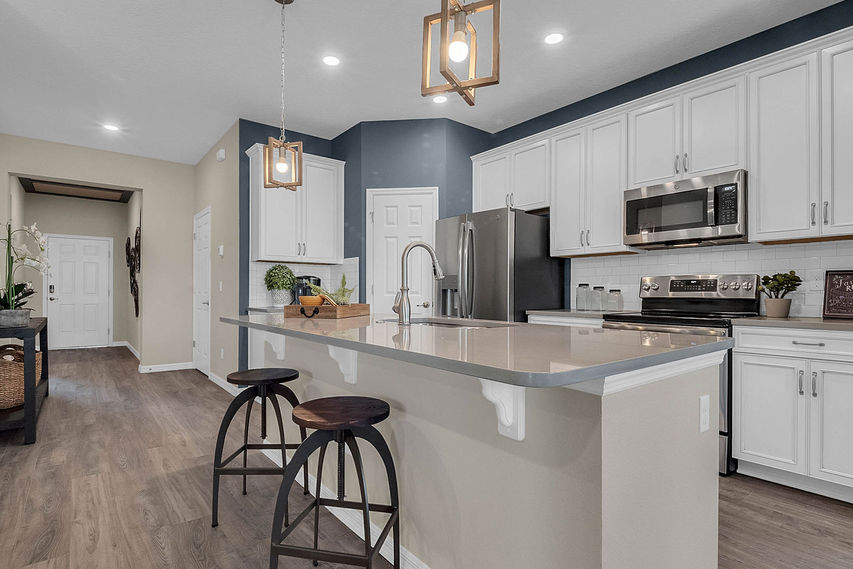 Open Kitchen with Large Center Island