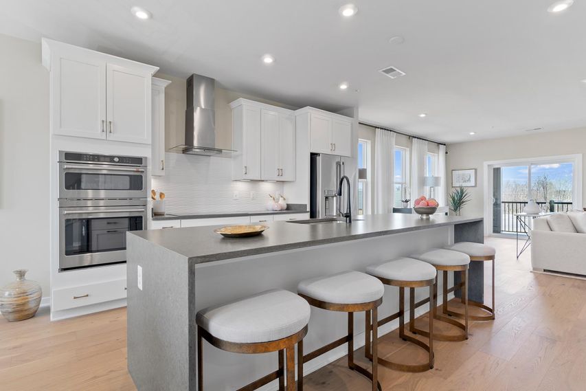 gourmet kitchen in open main level of the julianne ii