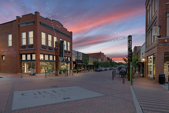 White Lights Across Downtown Greer