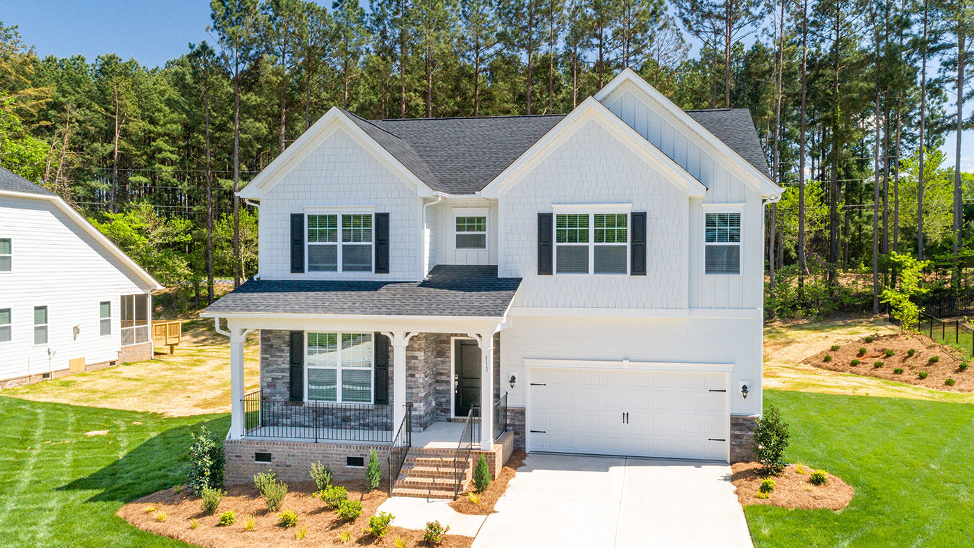 The Falls front exterior of new construction home