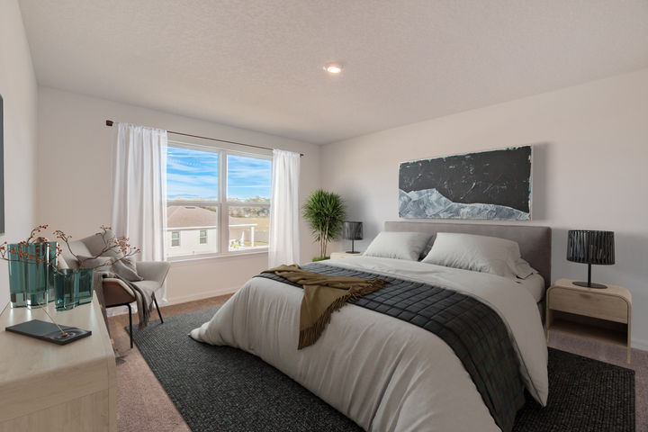 Primary Bedroom at The Linden at Green Leaf
