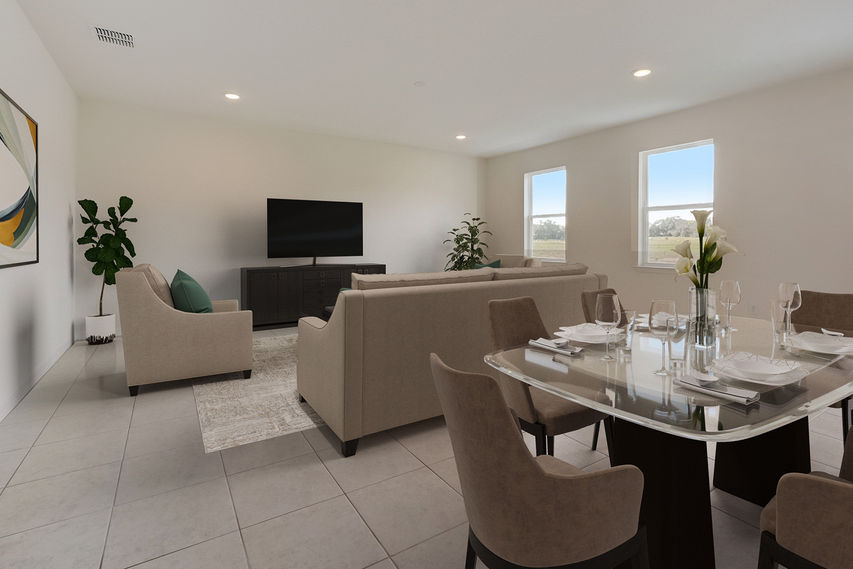 Open Kitchen and Dining Area
