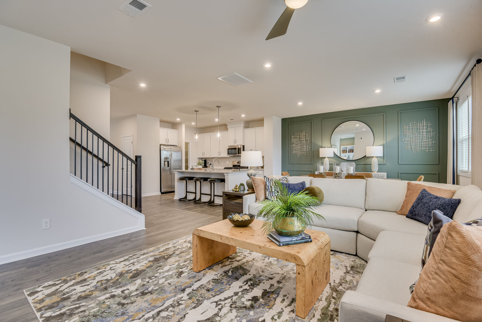 A bright and inviting living space designed for comfort and style.