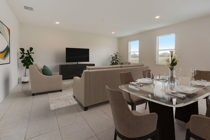 Open Kitchen and Dining Area