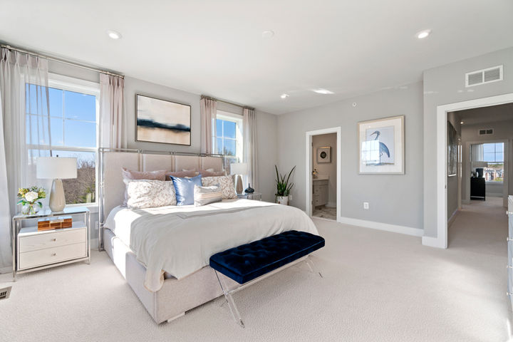 serene and spacious primary bedroom