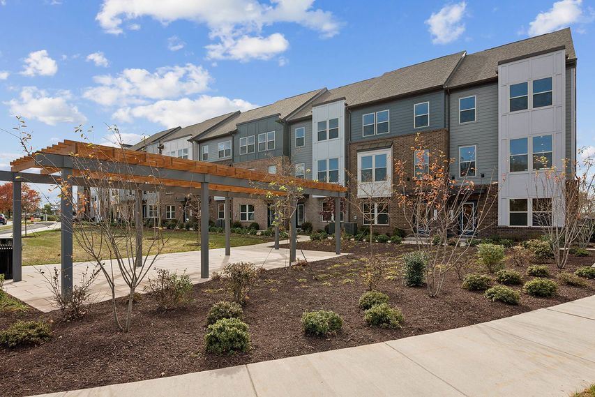 rendering of townhomes and garage condos at Park Place in fairfax county