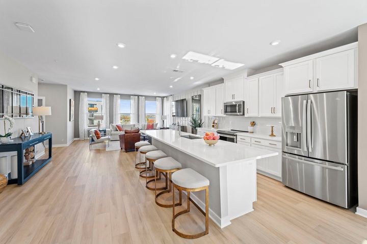 kitchen with large island