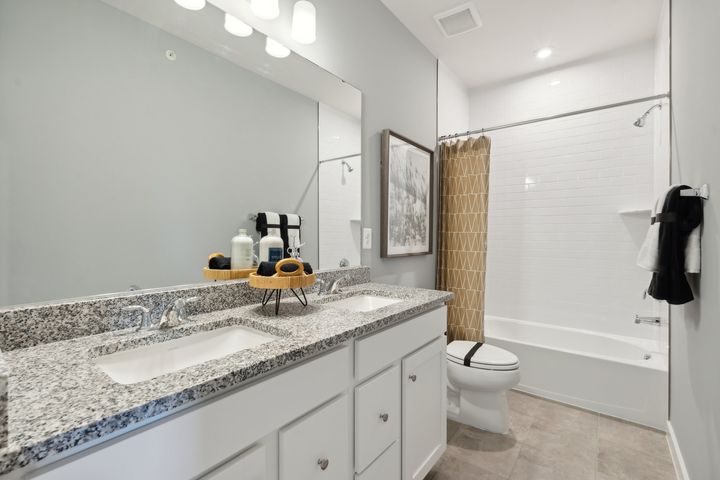 Double Vanity in the Upper Level Full Bathroom