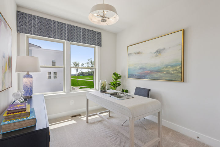 Guest Bedroom, staged as home office