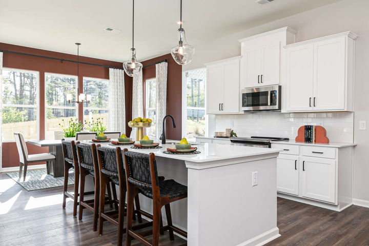 open kitchen with large island