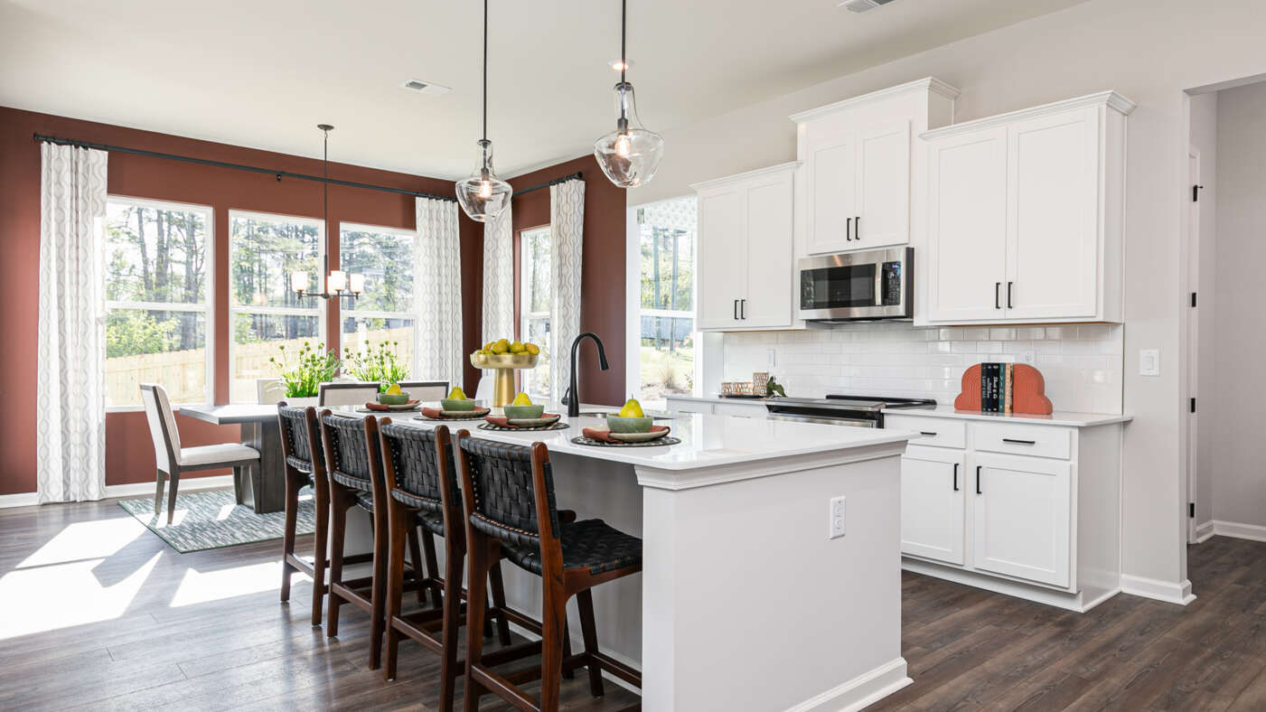 open kitchen with large island