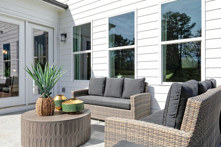 patio with conversational seating