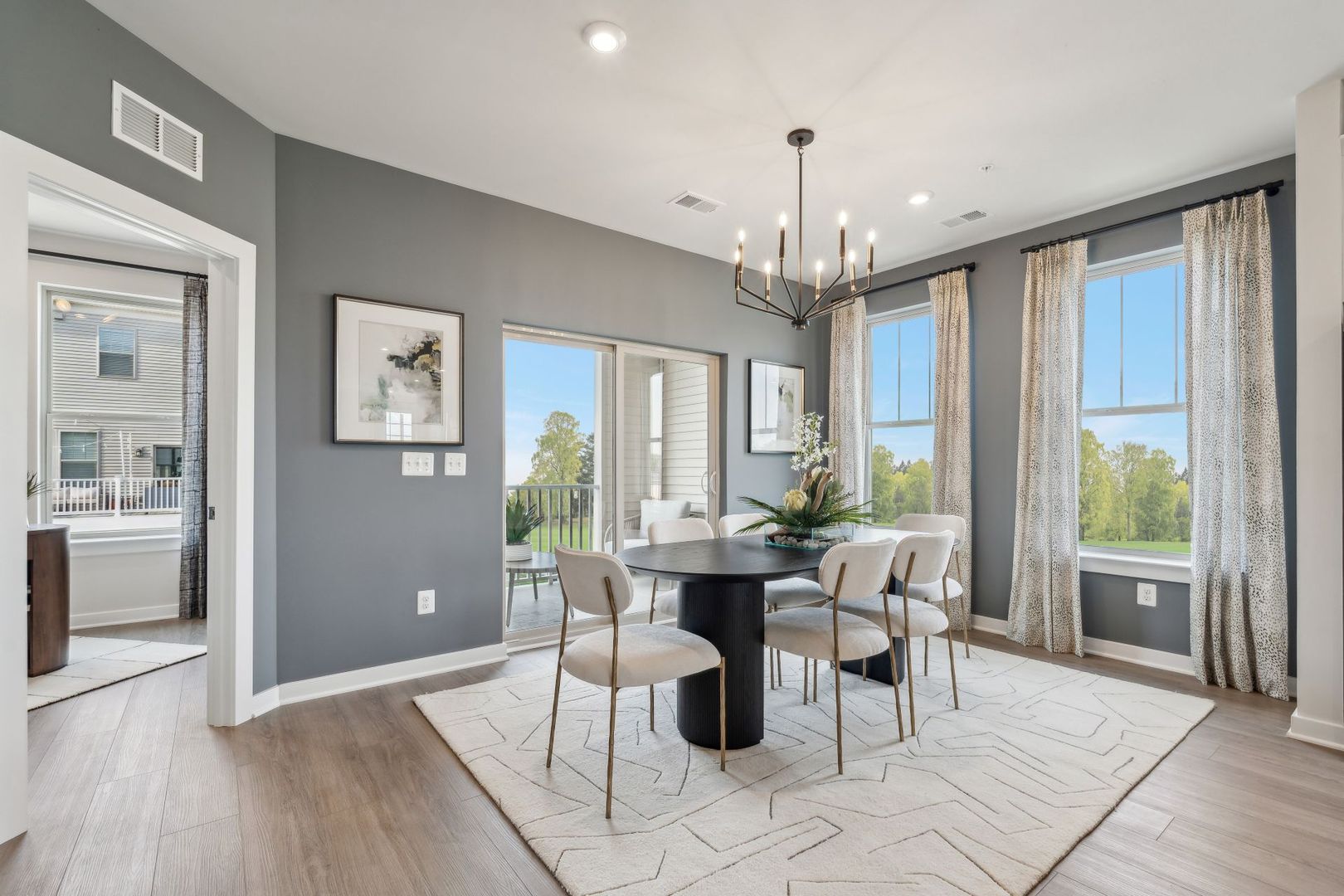 Dining Area with Connected Balcony