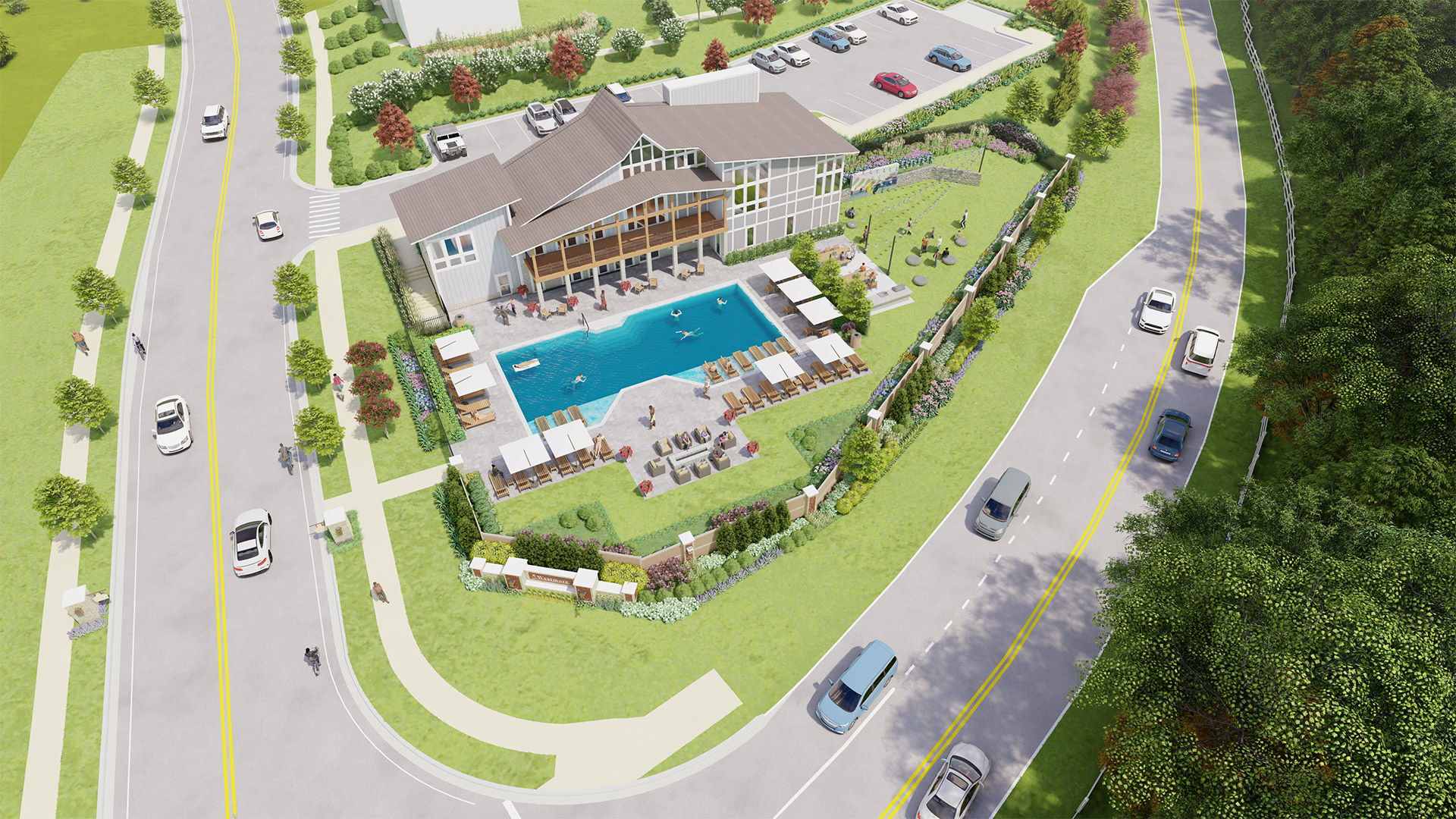 Enjoy time with friends and family at the future pool and clubhouse