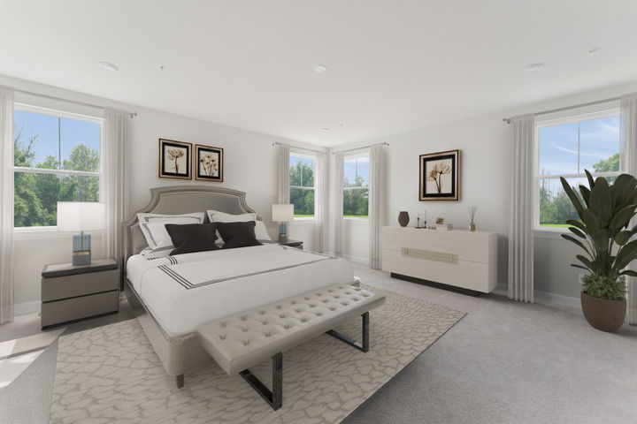 Primary Suite with Ensuite Bathroom and Walk in Closet