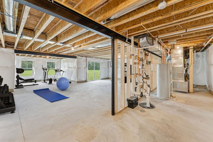 Unfinished Basement, available on select homesites