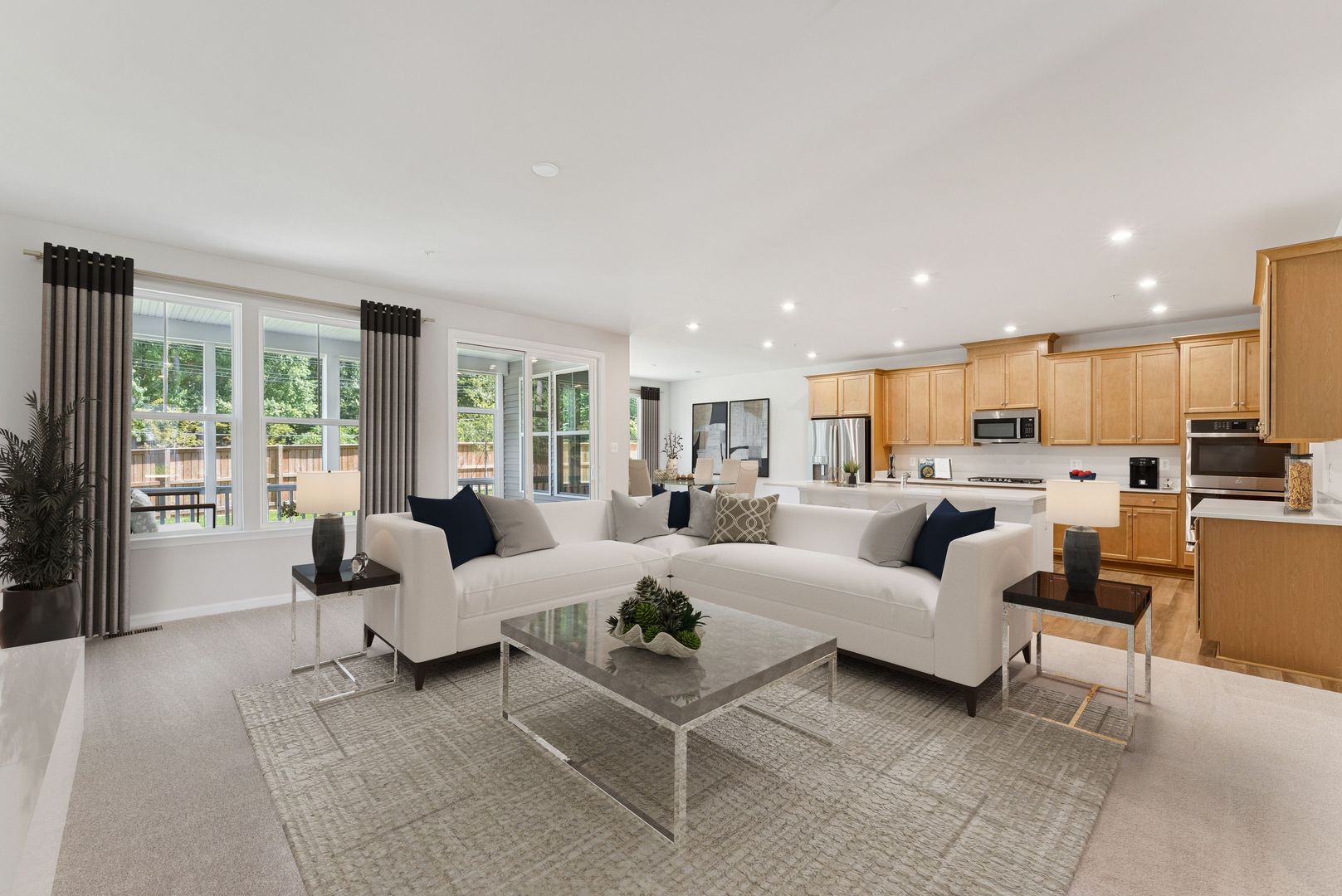 Family Room, Kitchen, Optional Morning Room and Dining Area