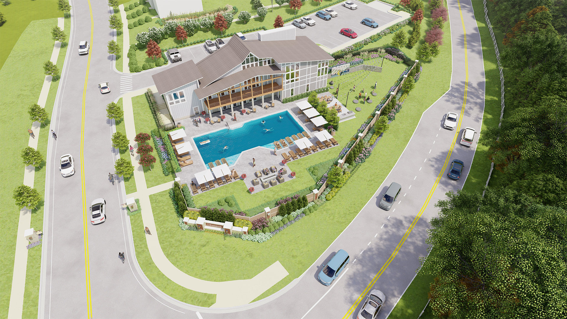 Enjoy time with friends and family at the future on site pool and clubhouse