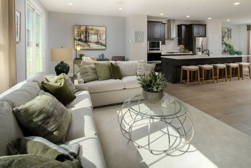 The Everett Interior - Family Room and Kitchen