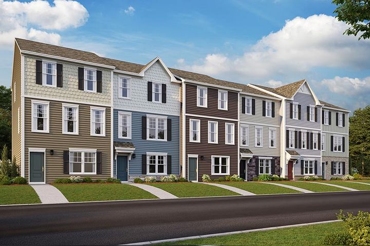 exterior rendering of The Hastings townhome elevations