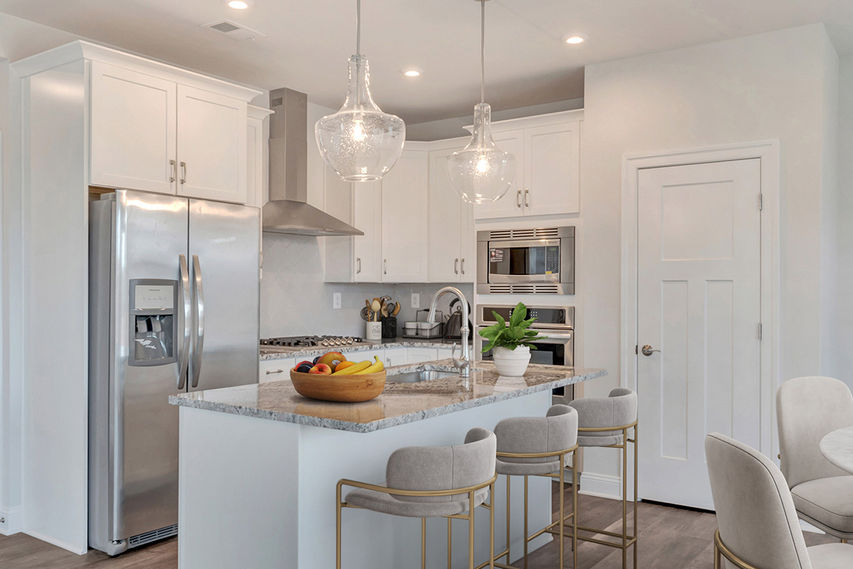 open kitchen with large island