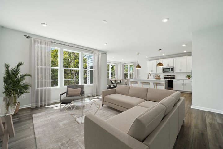 Family Room, Virtually Staged