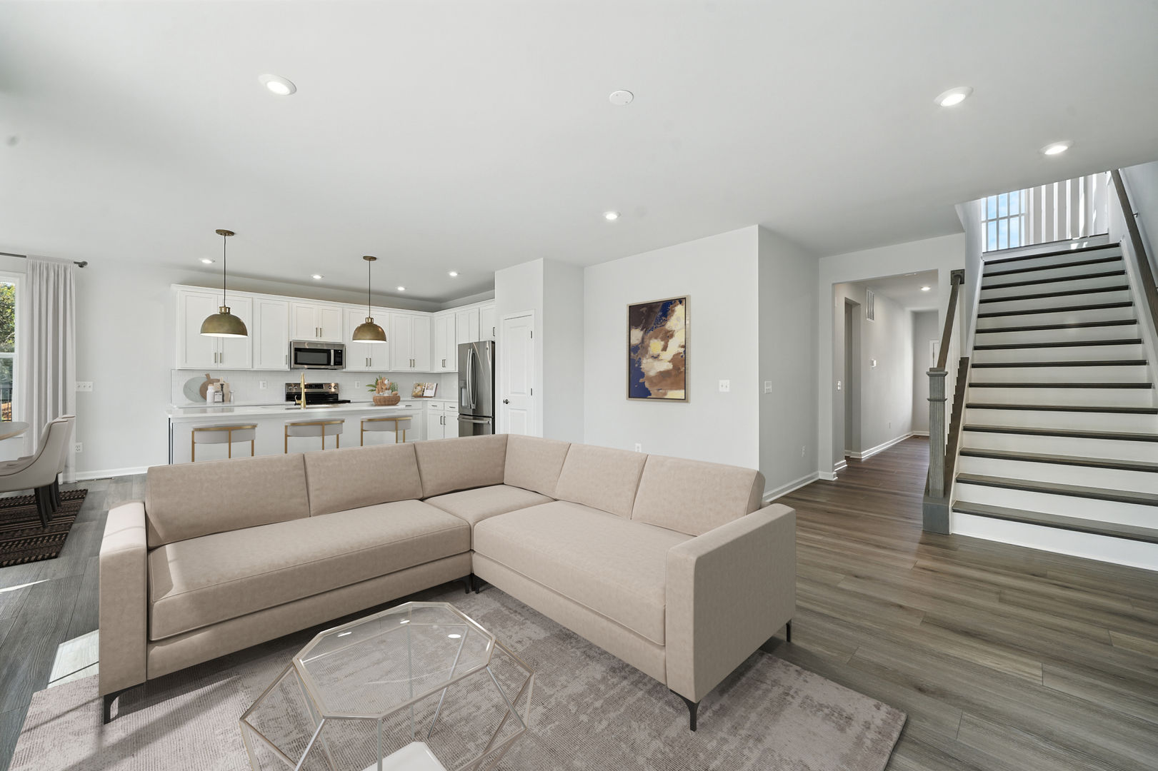 Family Room, Virtually Staged