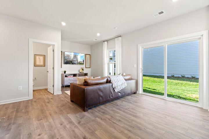 recreation room in walk out basement