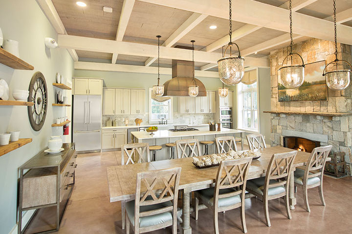 demonstration kitchen at the social barn amenity building at potomac shores