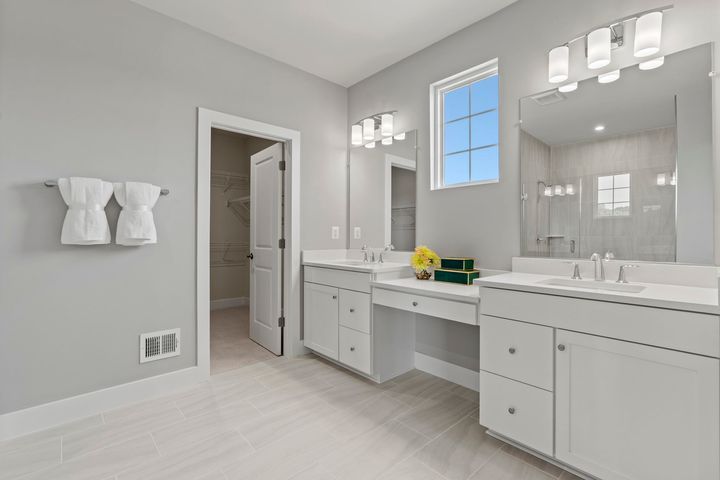 primary bath with vanity