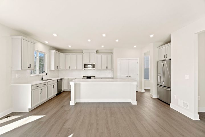 kitchen with large island