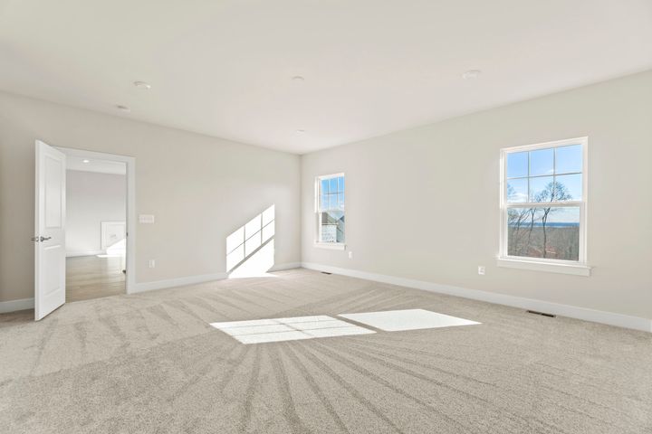 primary bedroom with large windows