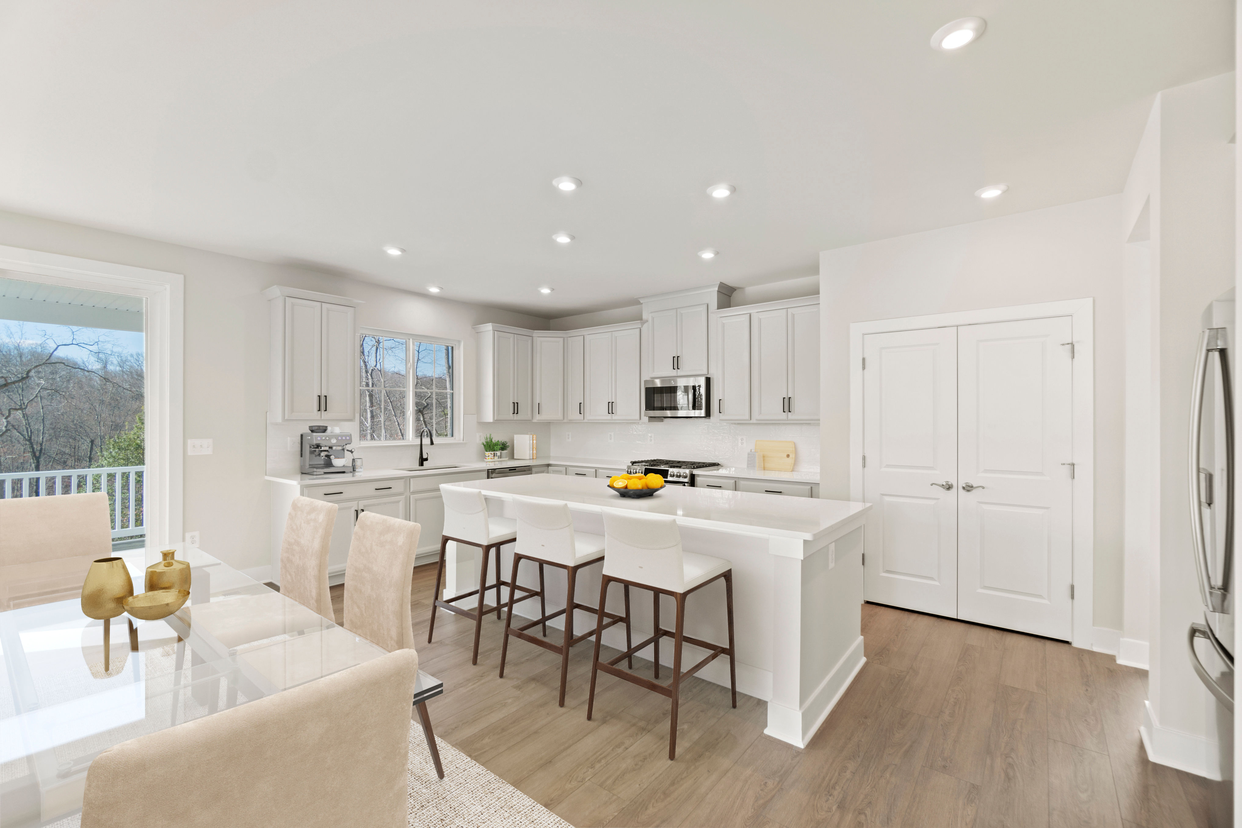 open kitchen with large island