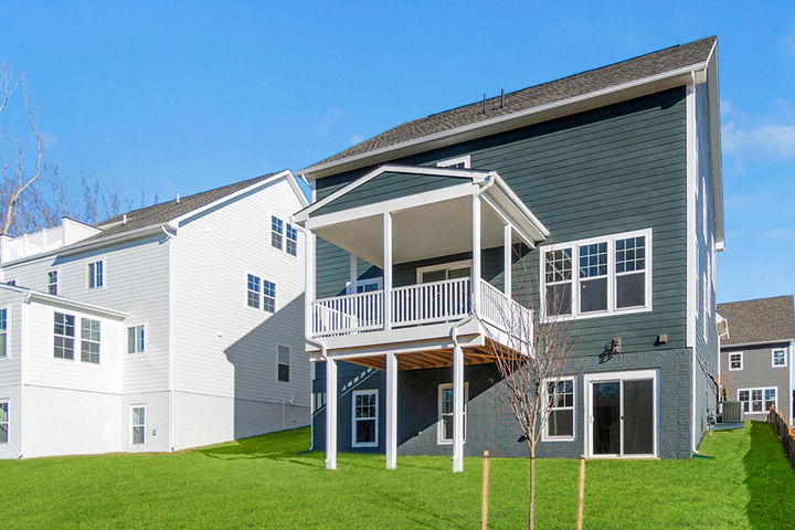 rear exterior of the rockport with walkout basement