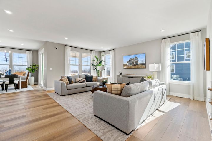 family room with two large sofas