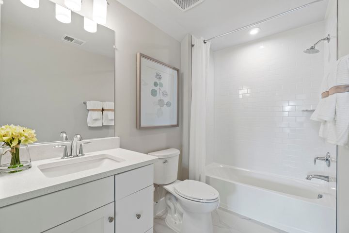 full bath in loft with tub shower