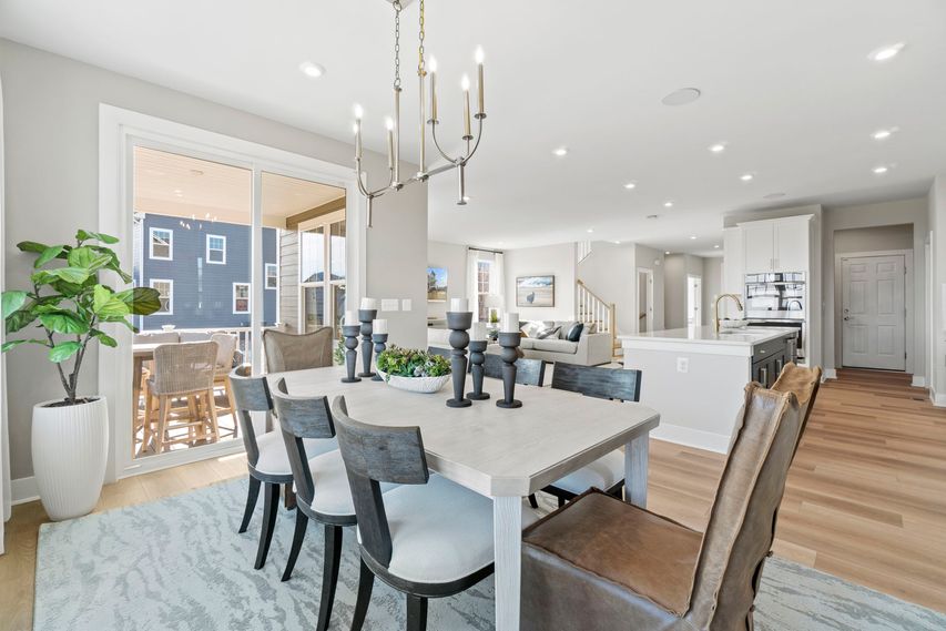 open floorplan of The Caswell home design at woods overlook at potomac shores