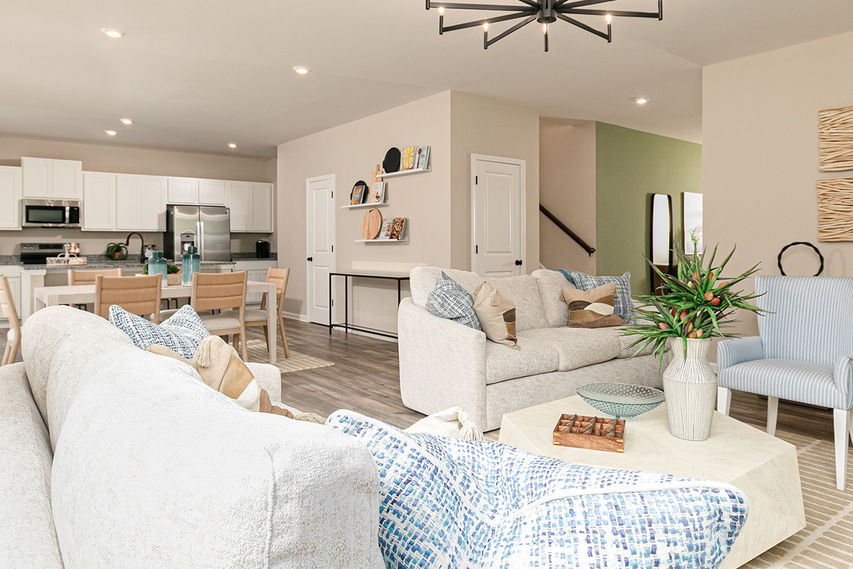 open floor plan of the hollins