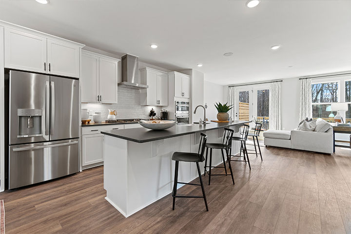 kitchen with island seating