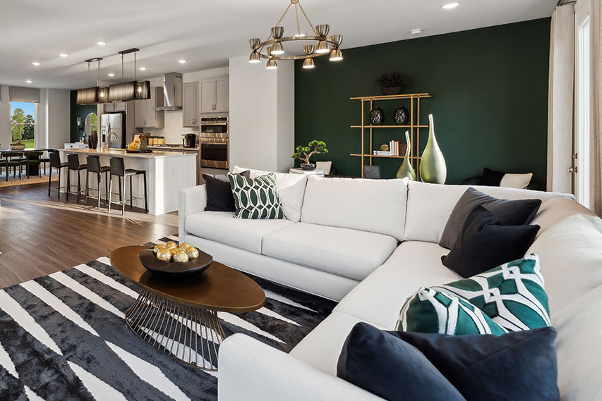 open floor plan of a townhome in north raleigh