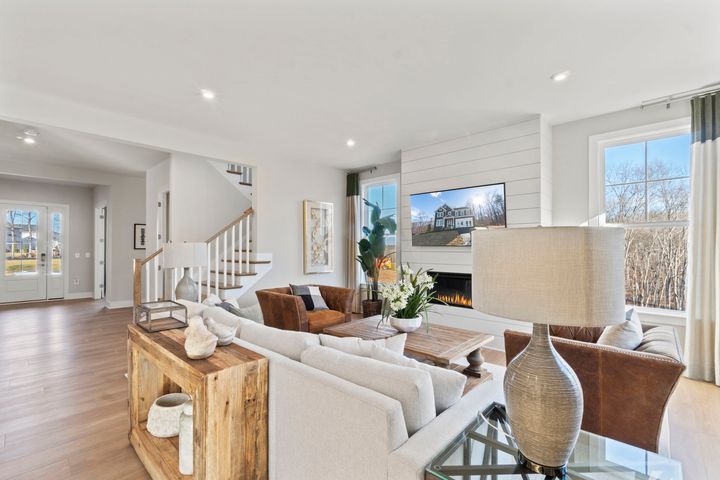 family room next to stairs