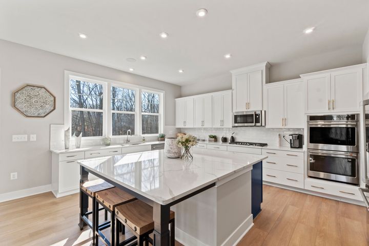 kitchen with huge island