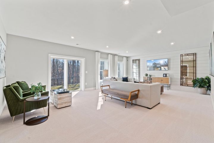 lower level recreation room with walkout