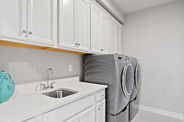 laundry room with sink and cabinets