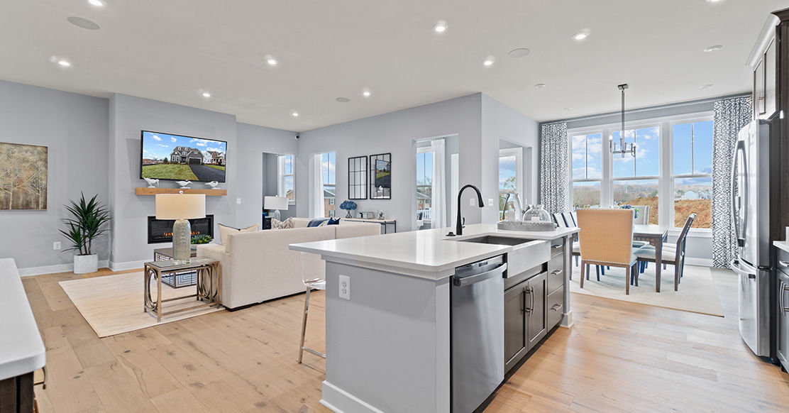 kitchen open to family room