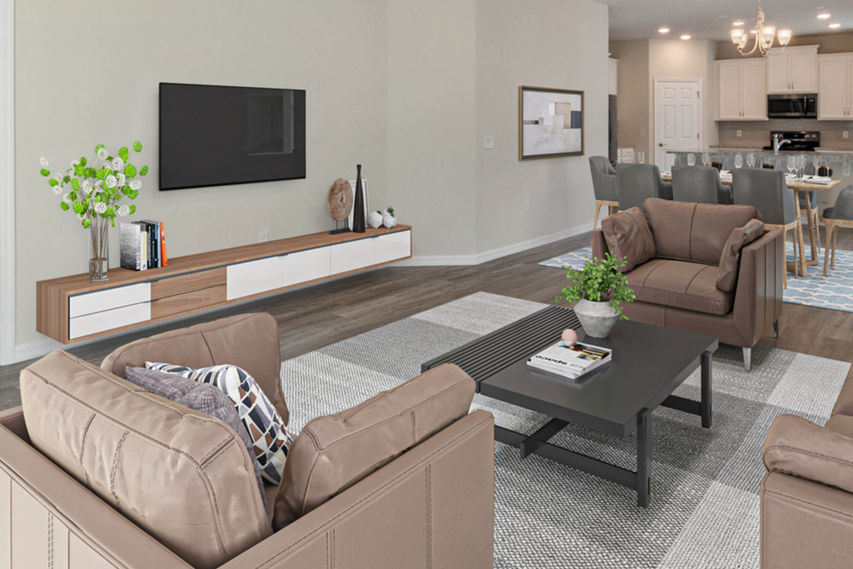 open floor plan of the lewiston