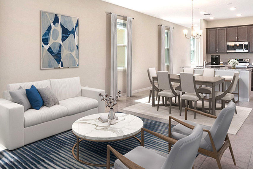 open floor plan of the bellinger