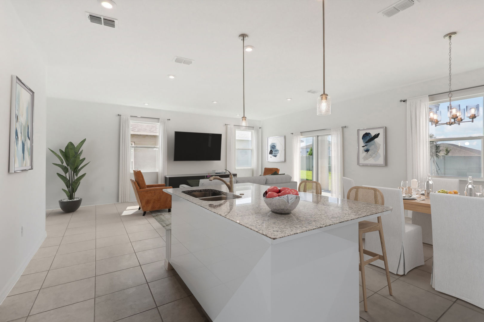 Kitchen, Living and Dining of The Jensen