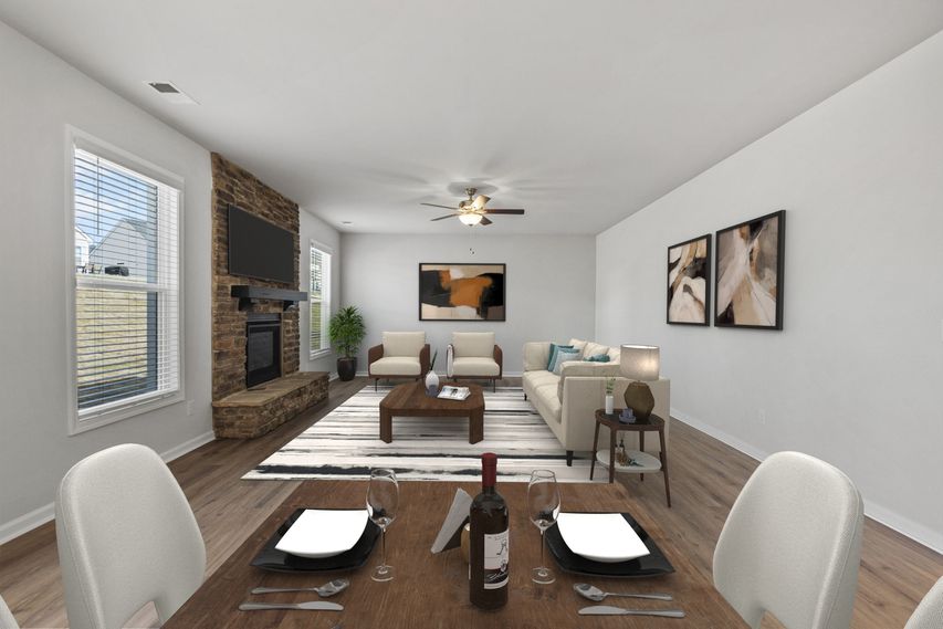 Open Concept Kitchen, Family and Dining Room